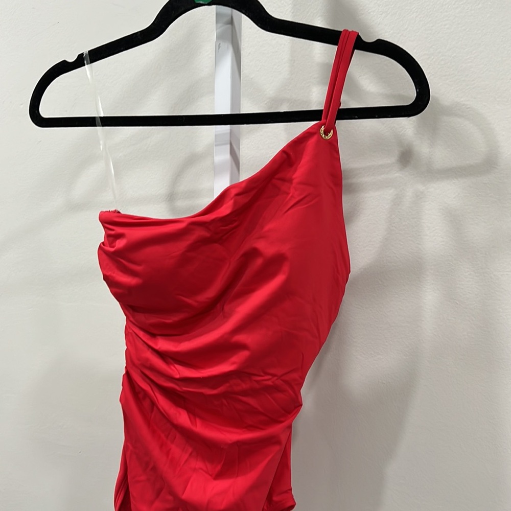 Lauren Double-Strap One-Shoulder One-Piece - Picture 4 of 8